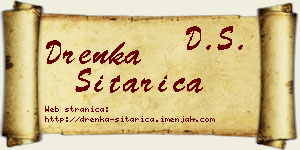 Drenka Sitarica vizit kartica